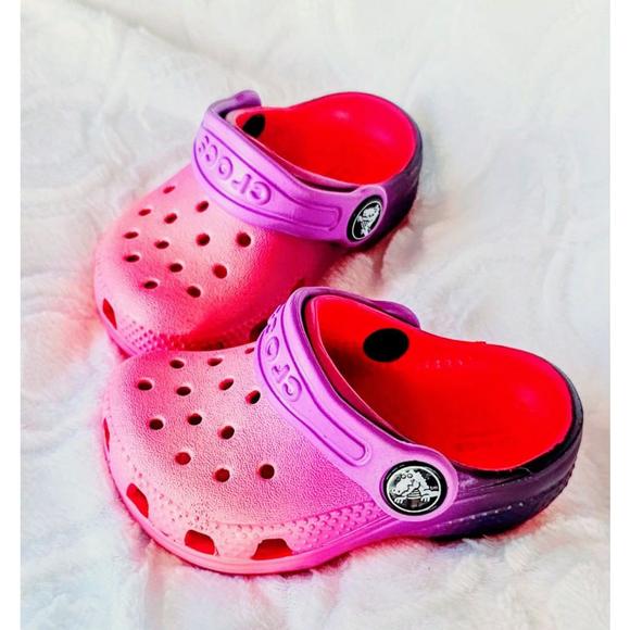 Exp. the Comfort and Style of Crocs Kids Electro III Clogs Pink Paradise Size 4 - Picture 4 of 4